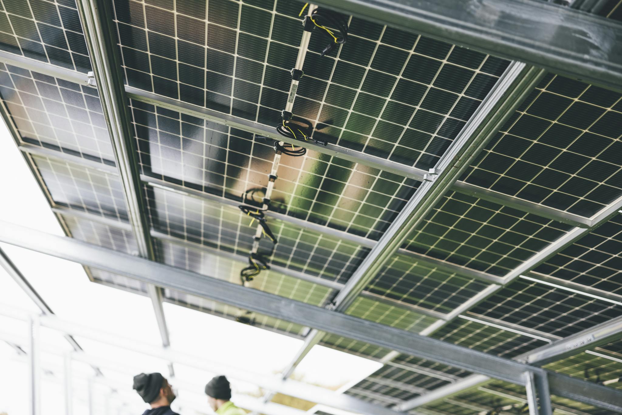 close up of solar panels being installed outdoors